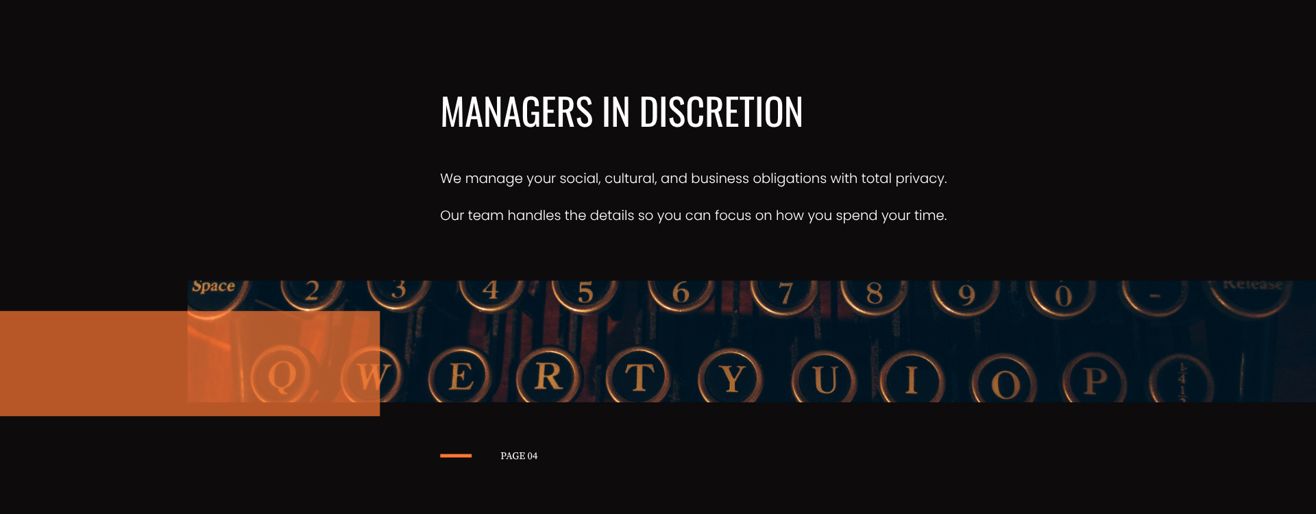 PRPHC manages your social, cultural, and business obligations with total privacy.