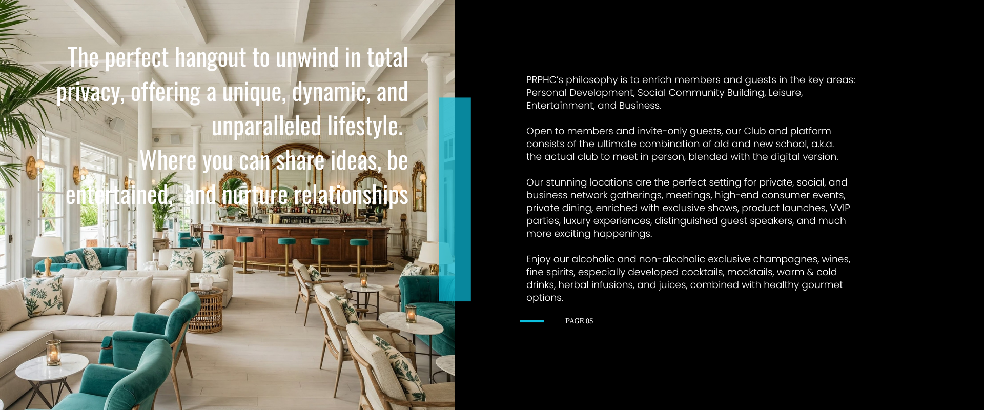 Lounge, Relax, Network at PRPHC CLUB